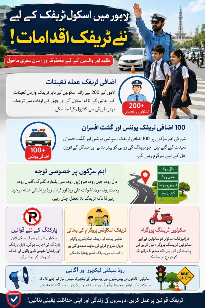 New Traffic Measures Announced to Ease School Traffic in Lahore Full Details Here