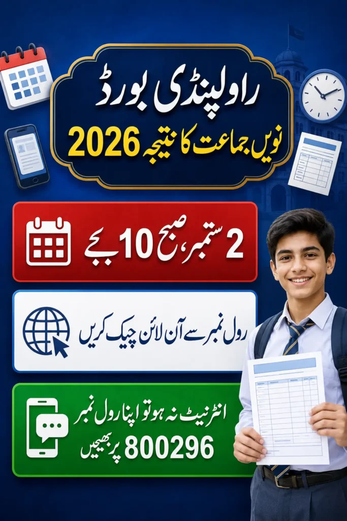 9th Class BISE Rawalpindi Result 2026 Check by Roll Number Full Details