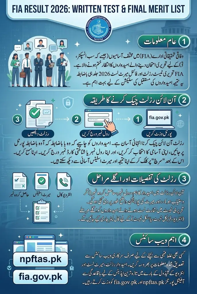 FIA Result 2026 Written Test Final Merit List @npftas.pk Full Details Step By Step