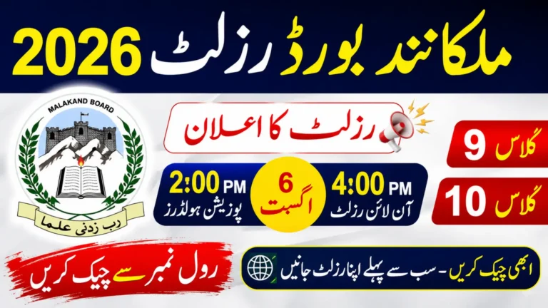 BISE Malakand Board Result 2026 By Roll No – Check 9th & 10th Class Result Online
