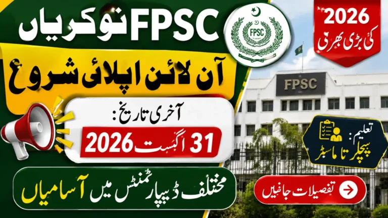 FPSC Jobs 2026 Apply Online at fpsc.gov.pk Full Details Step By Step