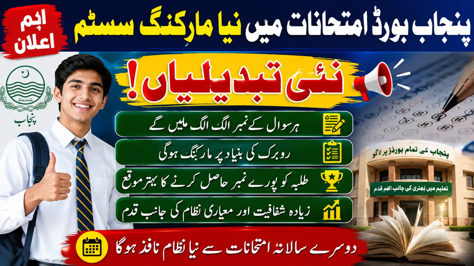 New Changes in Punjab Board Exam Marking System Announced Full Details 2026