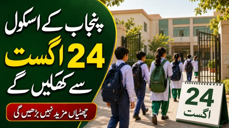 Punjab Announces School Reopening Date After Summer Holidays