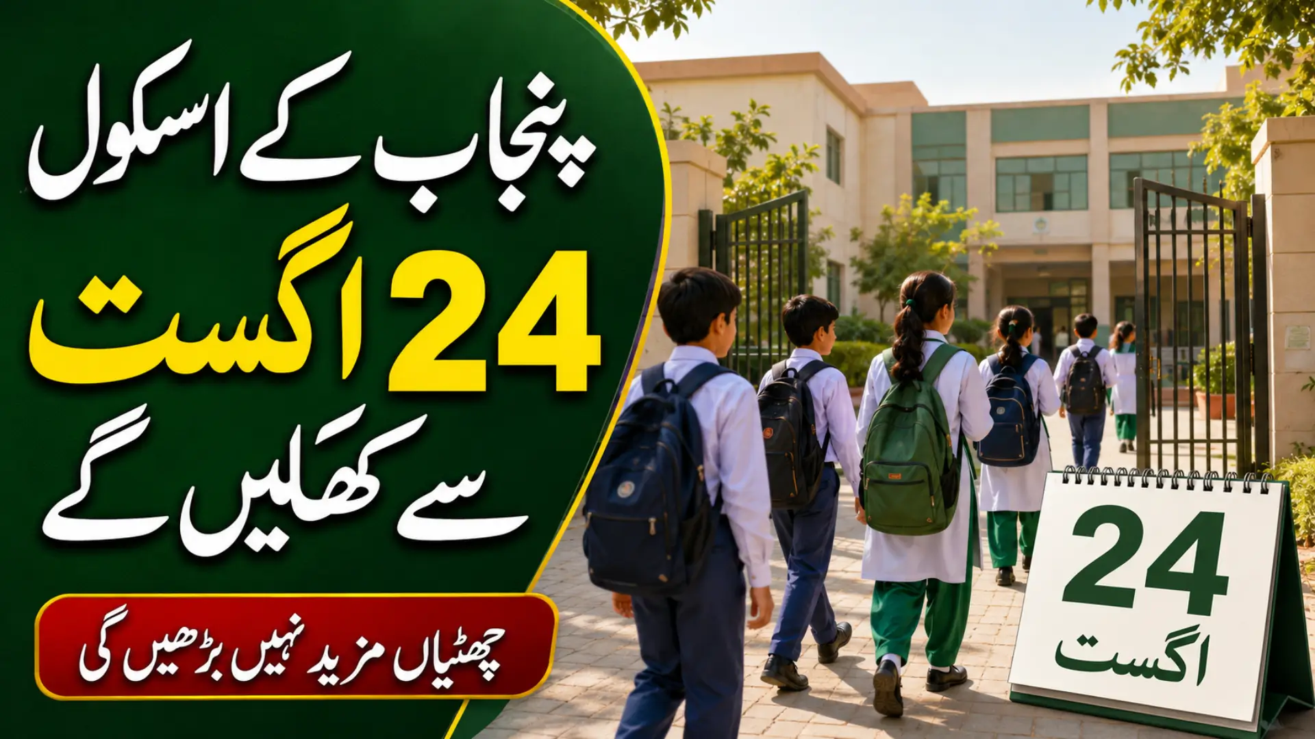 Punjab Announces School Reopening Date After Summer Holidays