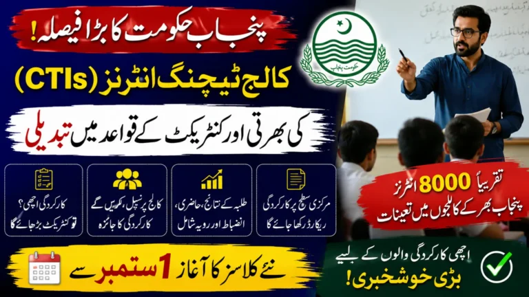 Punjab Updates Hiring and Contract Rules for College Teaching Interns