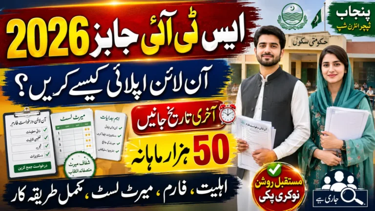 STI Jobs 2026 Online Apply Last Date pesrp edu pk Full Details Step By Step