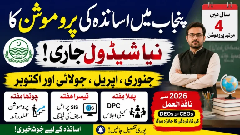 Punjab Announces New Schedule for Teacher Promotions 2026