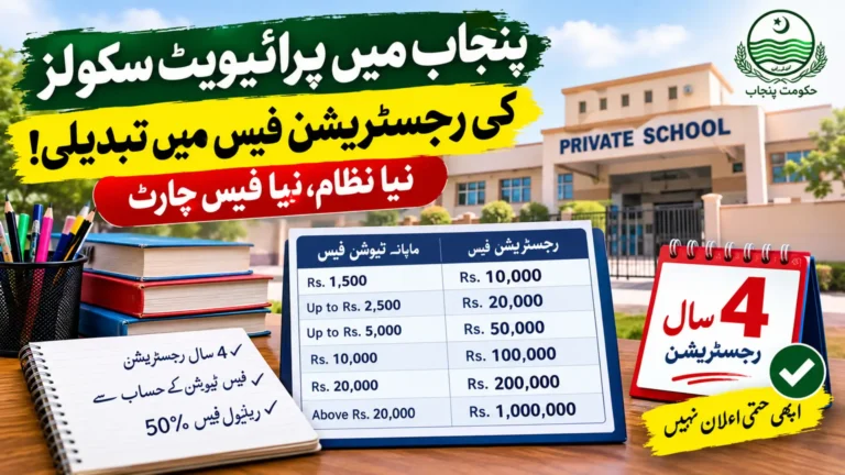 Punjab Announces Proposed New Fees for Private School Registration